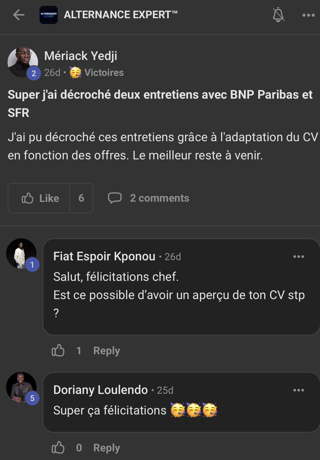 Témoignage d'un élève ayant signé son alternance