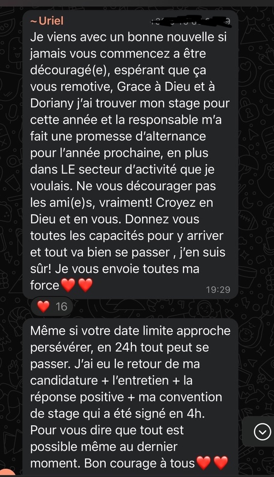 Témoignage d'un élève ayant signé son alternance