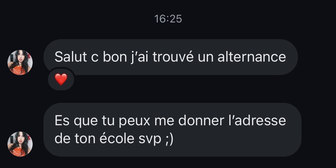 Témoignage d'un élève ayant signé son alternance
