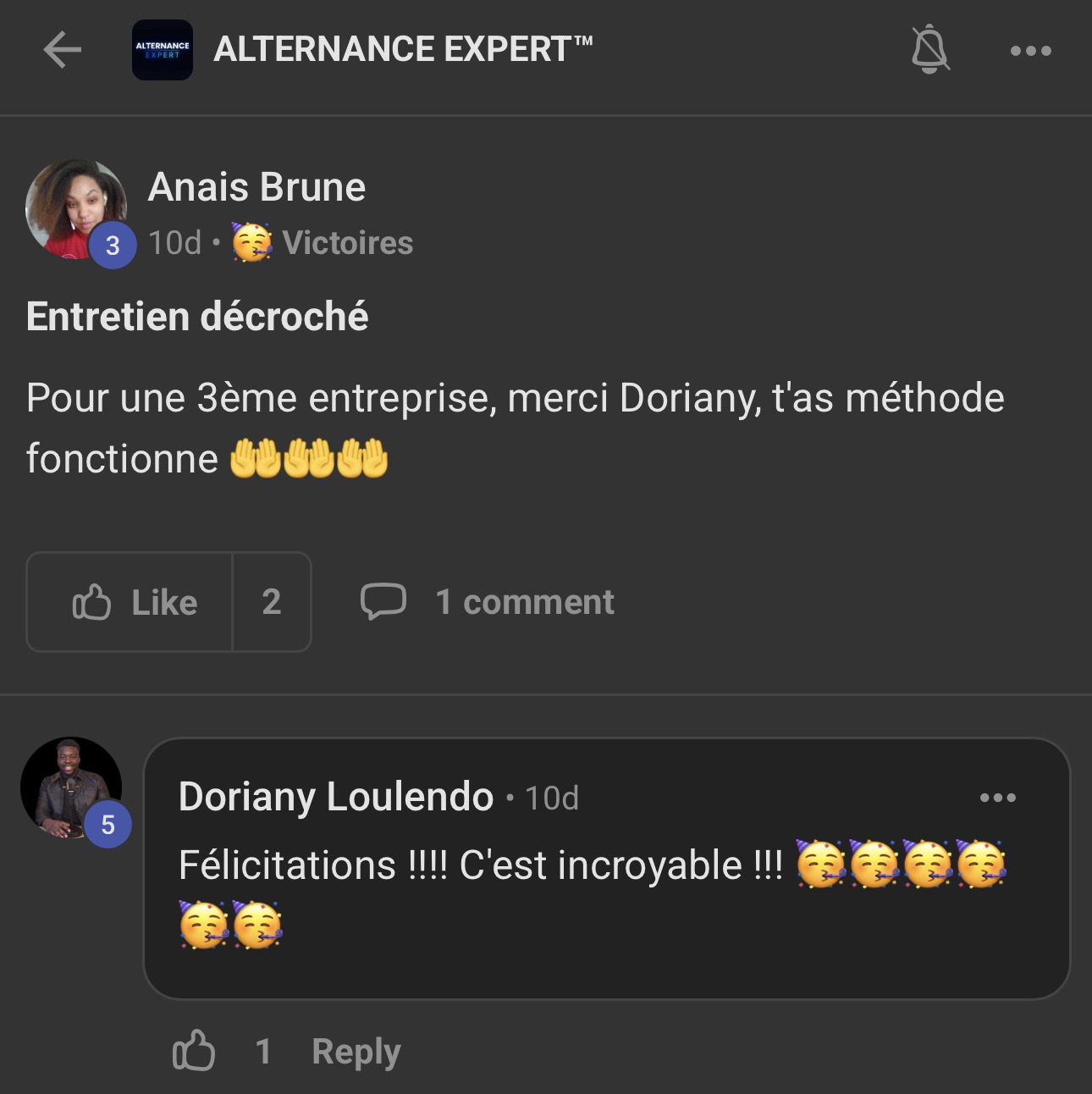 Témoignage d'un élève ayant signé son alternance